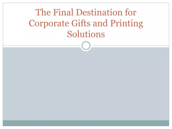 the final destination for corporate gifts and printing solutions