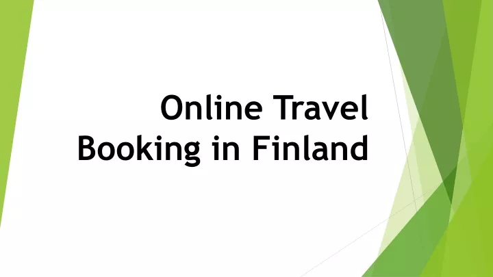 online travel b ooking in finland