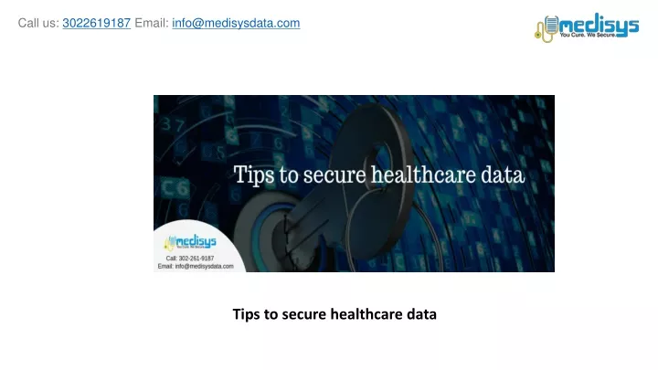 tips to secure healthcare data