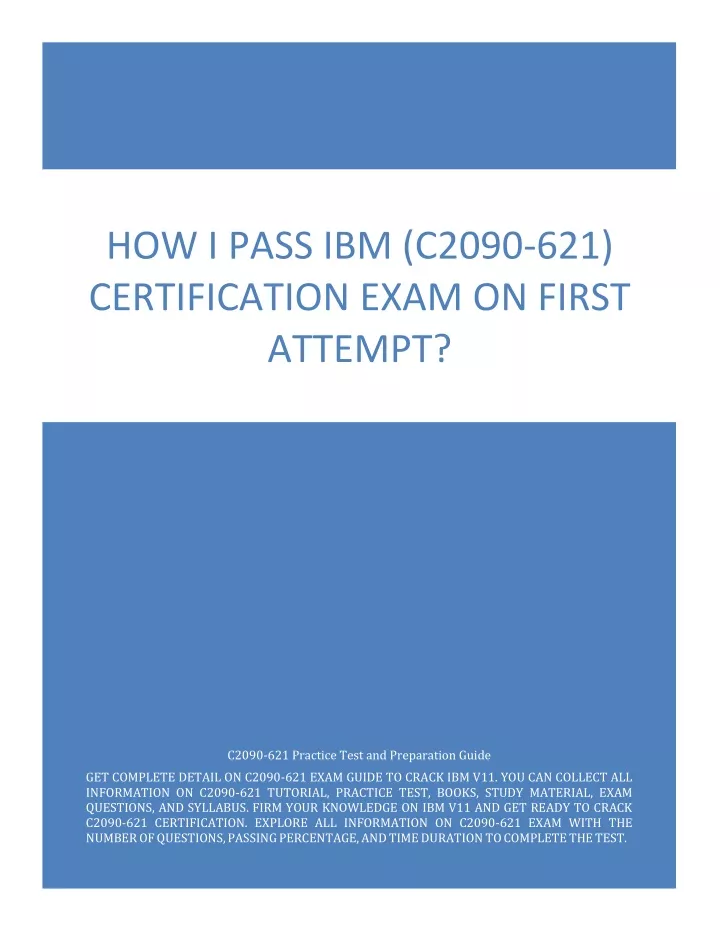 how i pass ibm c2090 621 certification exam