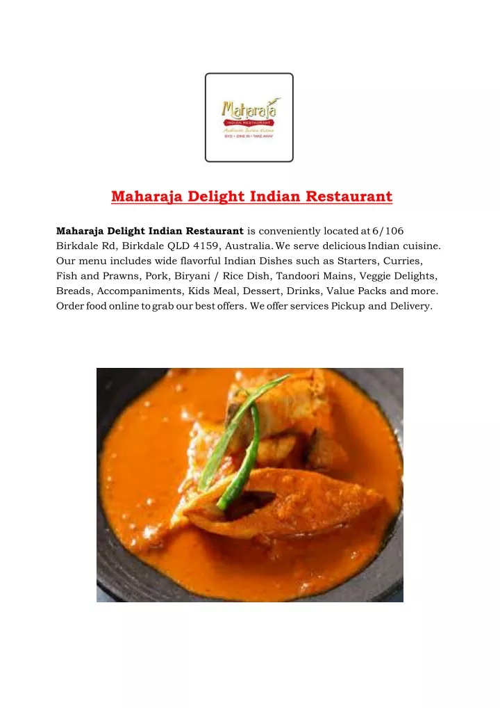 maharaja delight indian restaurant