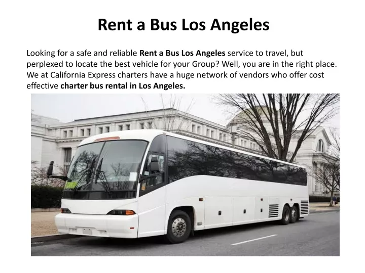 rent a bus los angeles