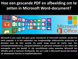 Hoe een gescande pdf en afbeelding om te zetten in microsoft word document