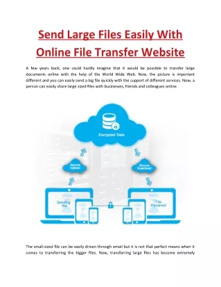 Send Large Files Easily With Online File Transfer Website