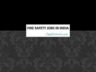 fire safety jobs in india