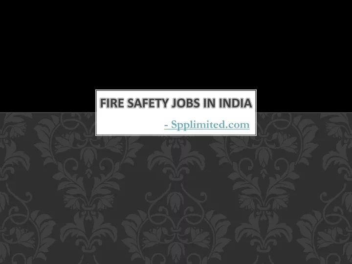 fire safety jobs in india