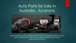 Auto Parts for Sale in Australia - Acatana