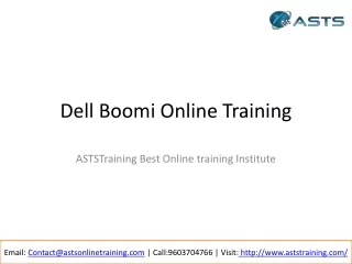 Dell Boomi Online Training - ASTSTraining