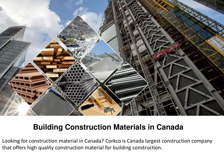building construction materials in canada