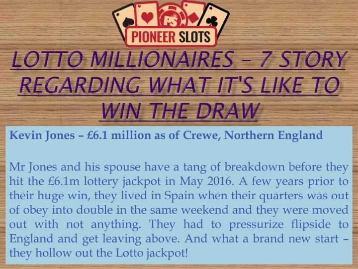 lotto millionaires 7 story regarding what it s like to win the draw