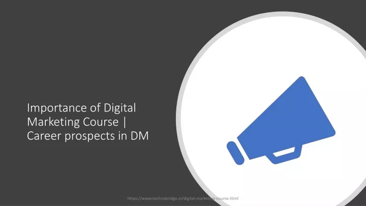 importance of digital marketing course career prospects in dm