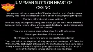 JUMPMAN SLOTS ON HEART OF CASINO