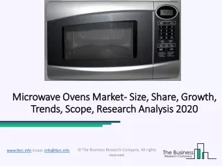 Microwave Ovens Market Growth And Key Manufacturers Report Analysis By TBRC