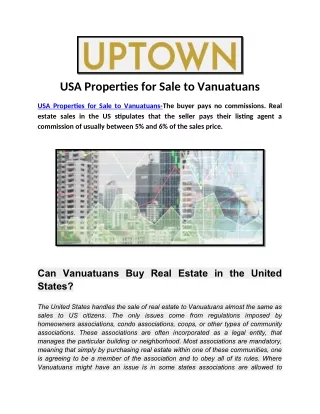 UPTOWN-USA Properties for Sale to Vanuatuans