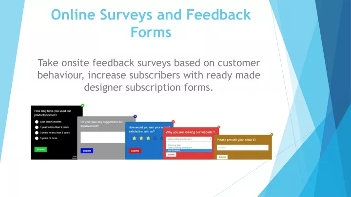online surveys and feedback forms