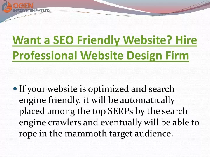want a seo friendly website hire professional website design firm