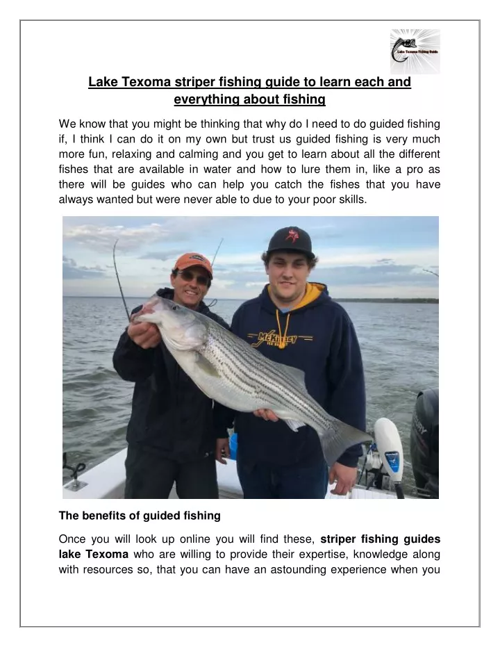 lake texoma striper fishing guide to learn each