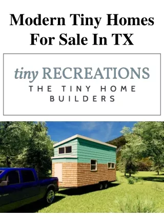 Modern Tiny Homes For Sale In TX
