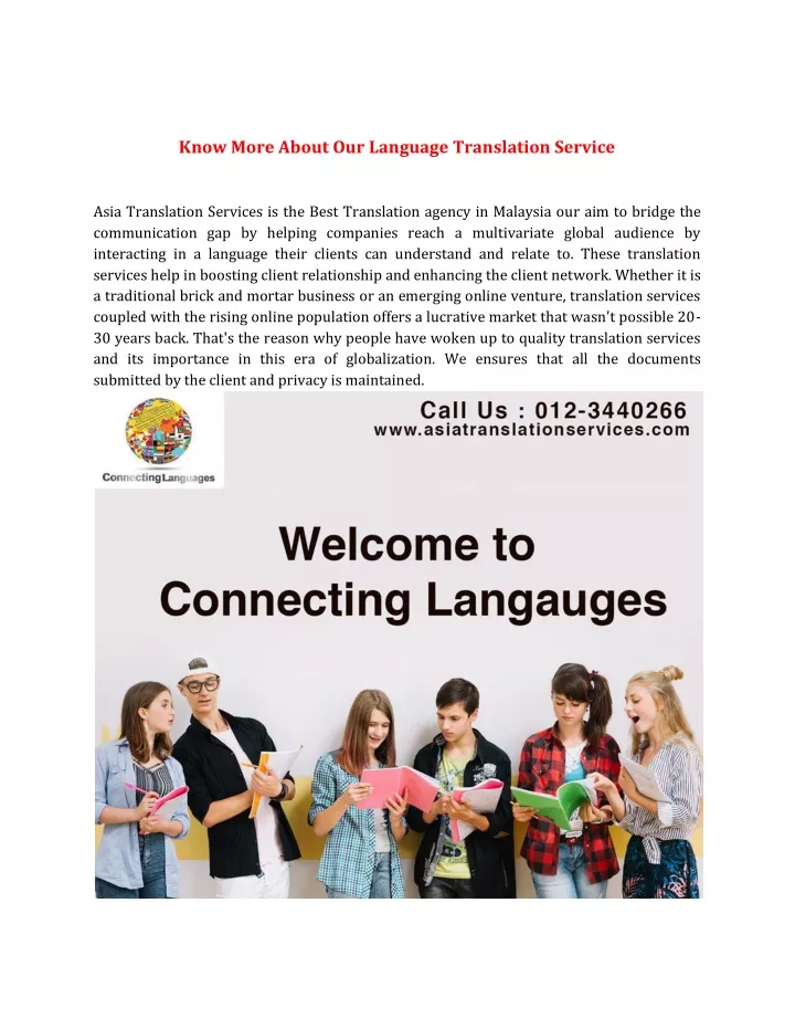 know more about our language translation service