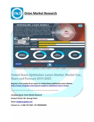 United States Ophthalmic Lasers Market: Market Size, Share and Forecast 2019-2025