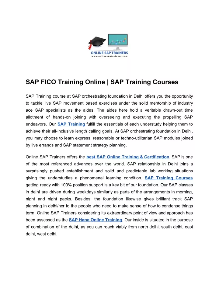 sap fico training online sap training courses