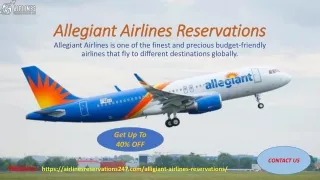 Find Cheap Flights by Allegiant Airlines Reservations