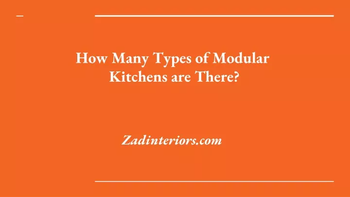 how many types of modular kitchens are there