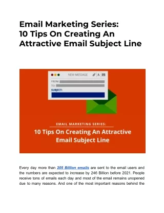 10 Tips On Creating An Attractive Email Subject Line