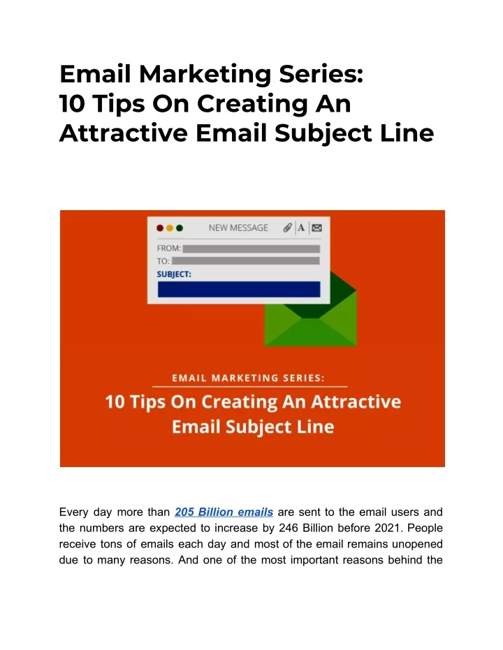 email marketing series 10 tips on creating