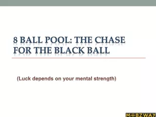 8 ball Pool: The chase for the black ball