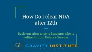 How do I clear NDA after 12th?