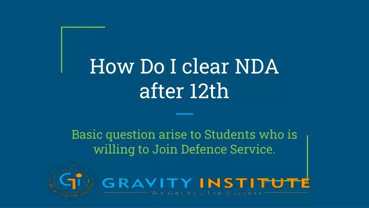 how do i clear nda after 12th
