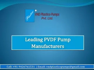 PVDF Pump Manufacturers