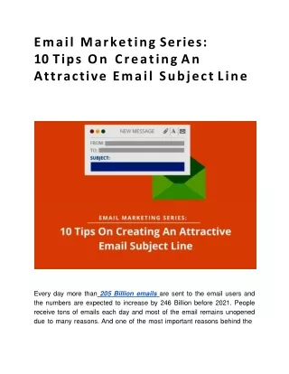 10 Tips On Creating An Attractive Email Subject Line