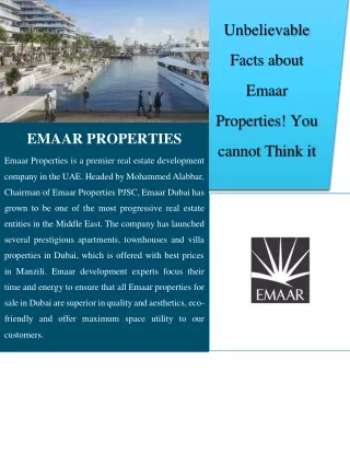 Emaar properties for sale