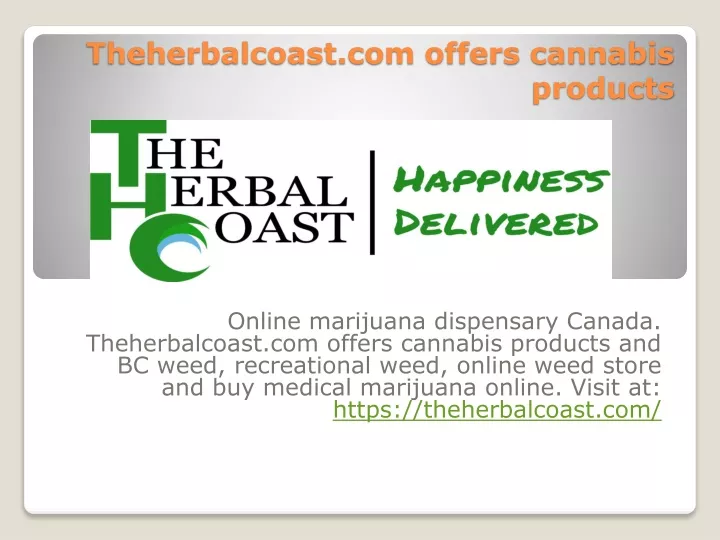 theherbalcoast com offers cannabis products