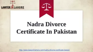 One of Top Female Lawyer For Getting Nadra Divorce Certificate in Pakistan