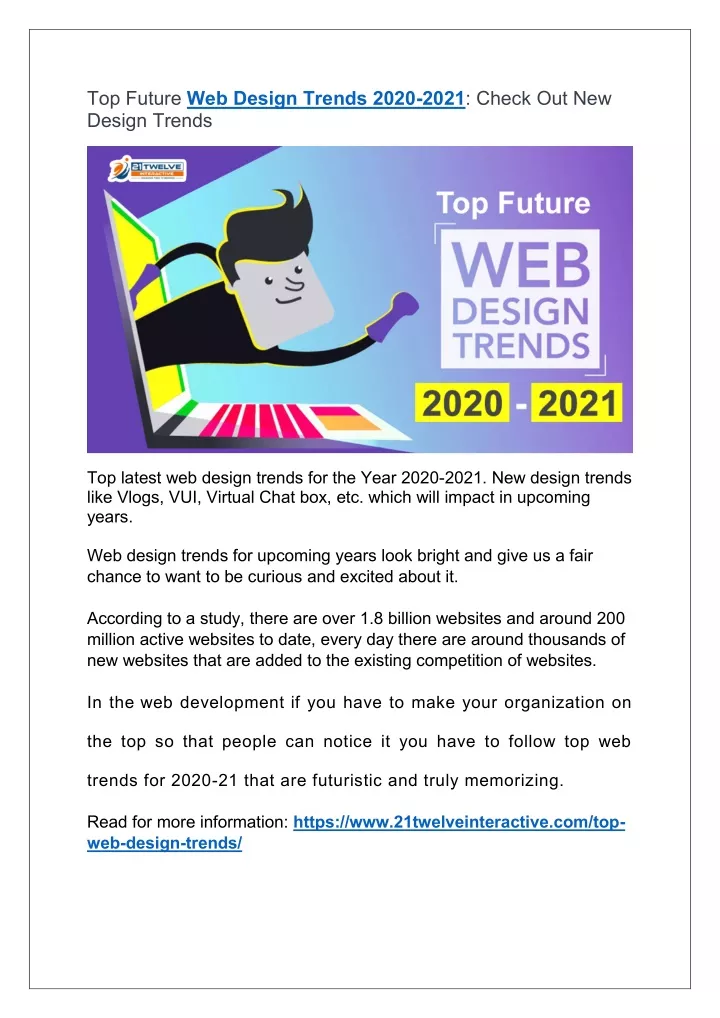 top future web design trends 2020 2021 check