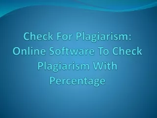 Online Plagiarism Checker With Accurate Percentage