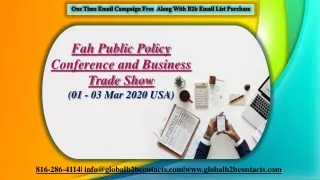 Fah Public Policy Conference and Business Trade Show