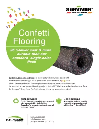Confetti Rubber Sport Flooring USA