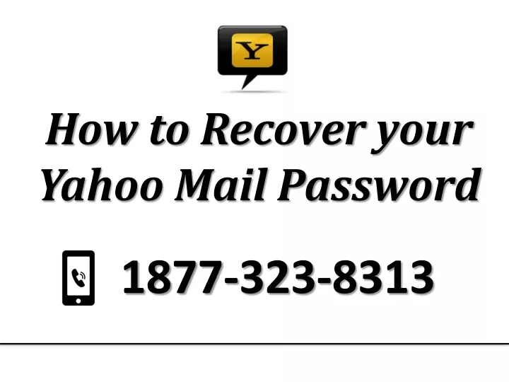 how to recover your yahoo mail password