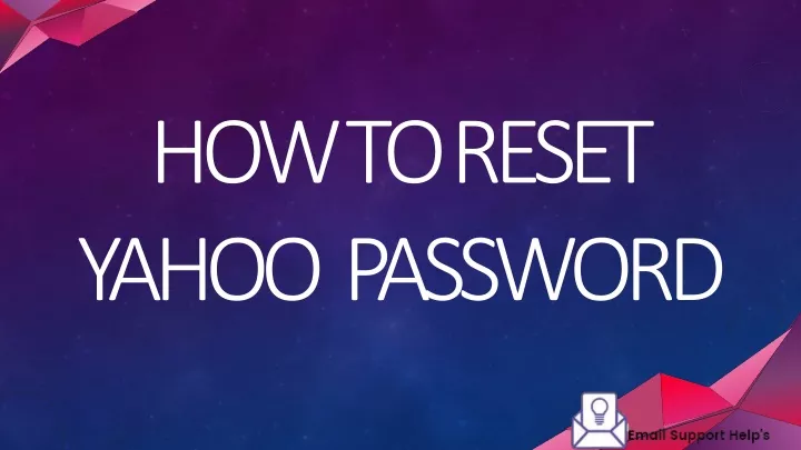 how to reset yahoo password