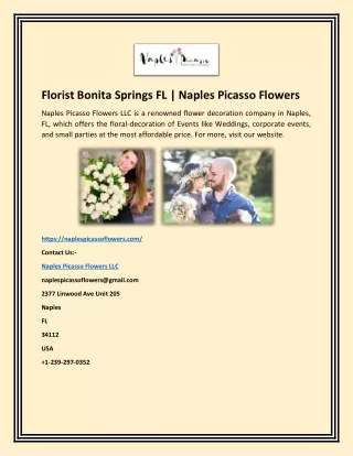 Florist Bonita Springs FL | Naples Picasso Flowers