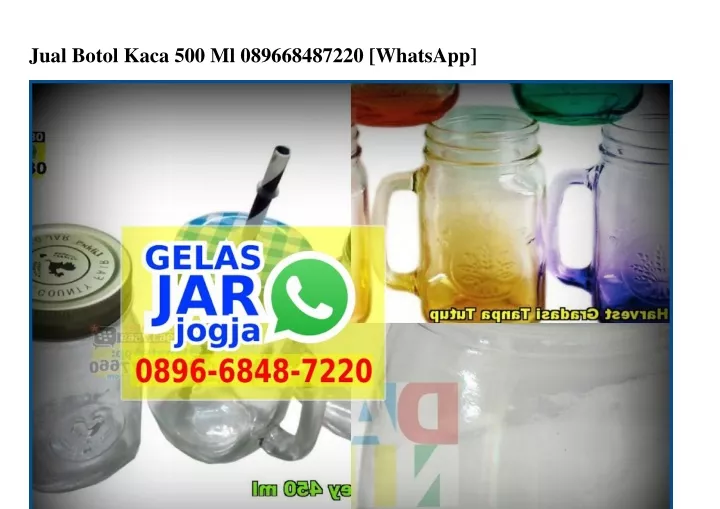 jual botol kaca 500 ml 089668487220 whatsapp