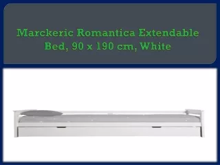 Marckeric Romantica Extendable Bed, 90 x 190 cm, White