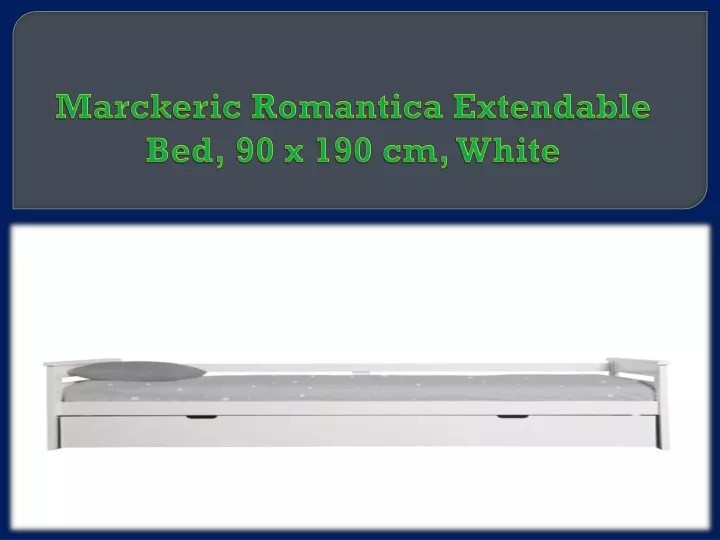 marckeric romantica extendable bed 90 x 190 cm white