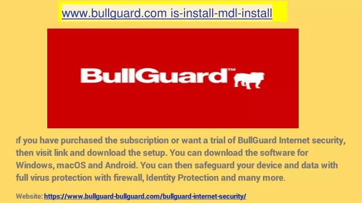www bullguard com is install mdl install