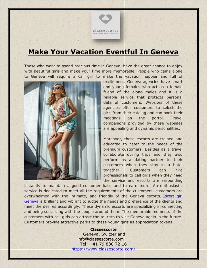 make your vacation eventful in geneva