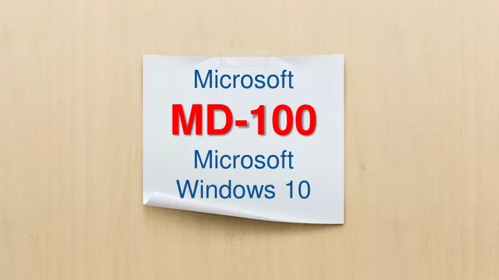 microsoft md 100 microsoft windows 10